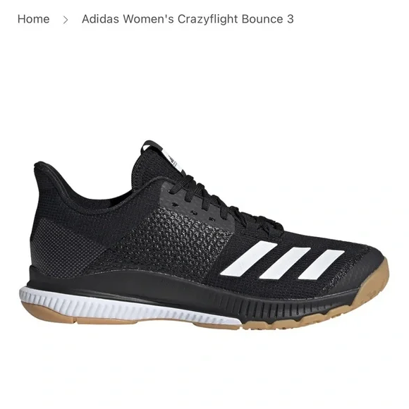 Adidas Crazyflight Bounce 3 volleyball shoes. Size 9. Black/White. - Picture 1 of 8